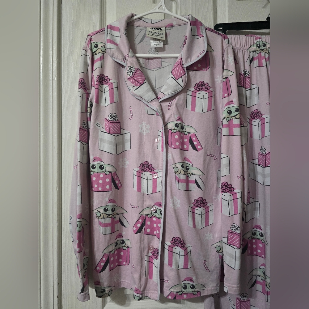 Star Wars x Munki Munki Baby Yoda Grogu Christmas Holiday Pajama Set, Sz Small. - Picture 3 of 12